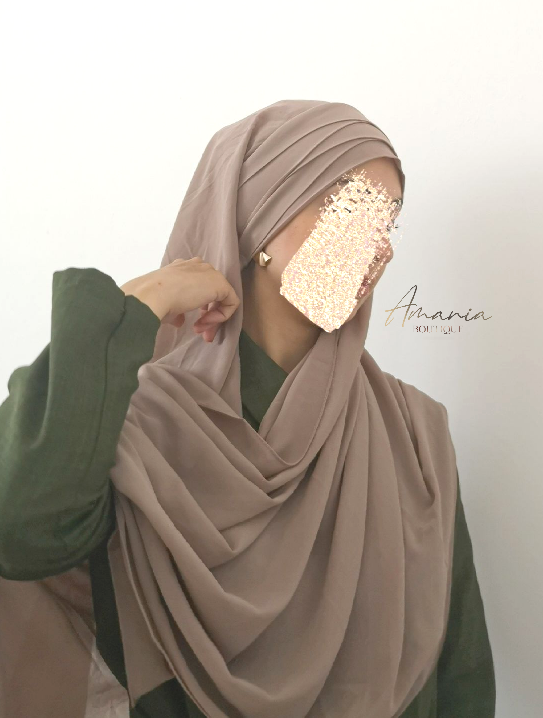 Hijab   enfiler en mousseline de soie Amania Boutique 